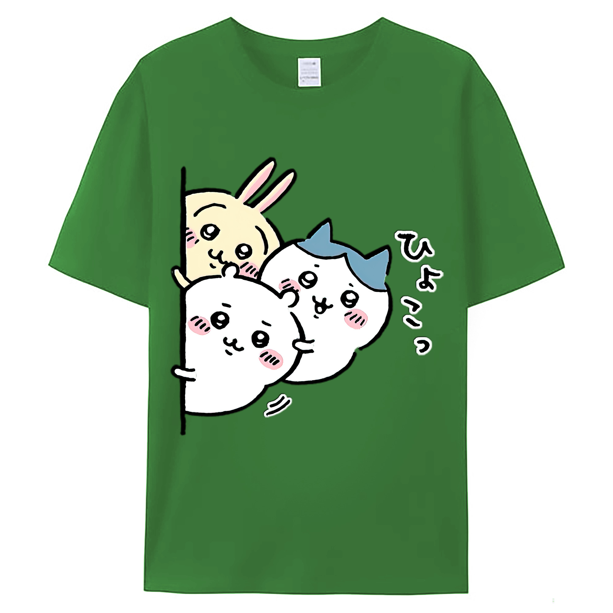 （画像用） ちいかわ うさぎ Chii-kawa usagi レディースカジュアルプリントTシャツ（綿100％）